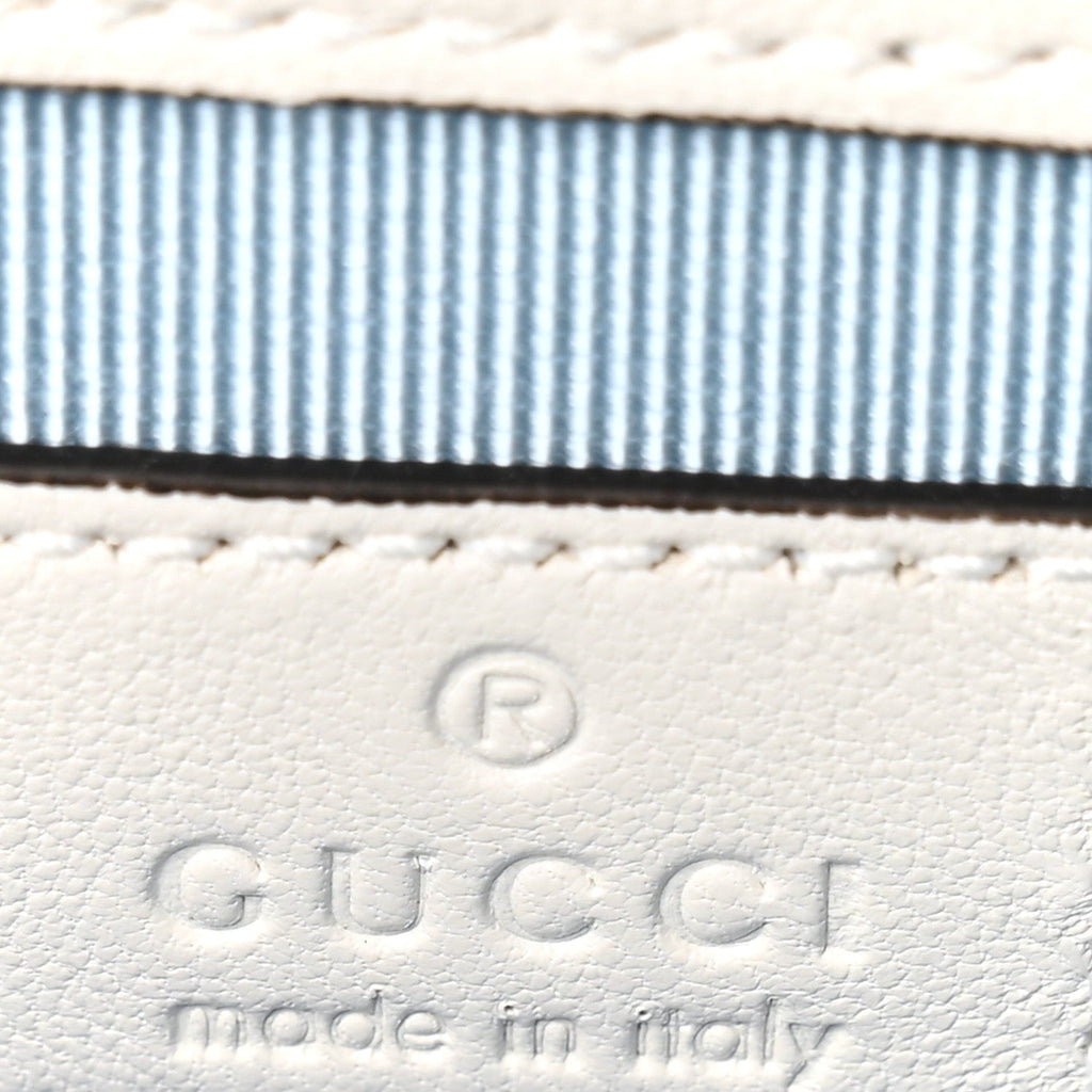 Sponge Boucle Matelasse Mini GG Marmont Shoulder Bag White Light Blue Grey