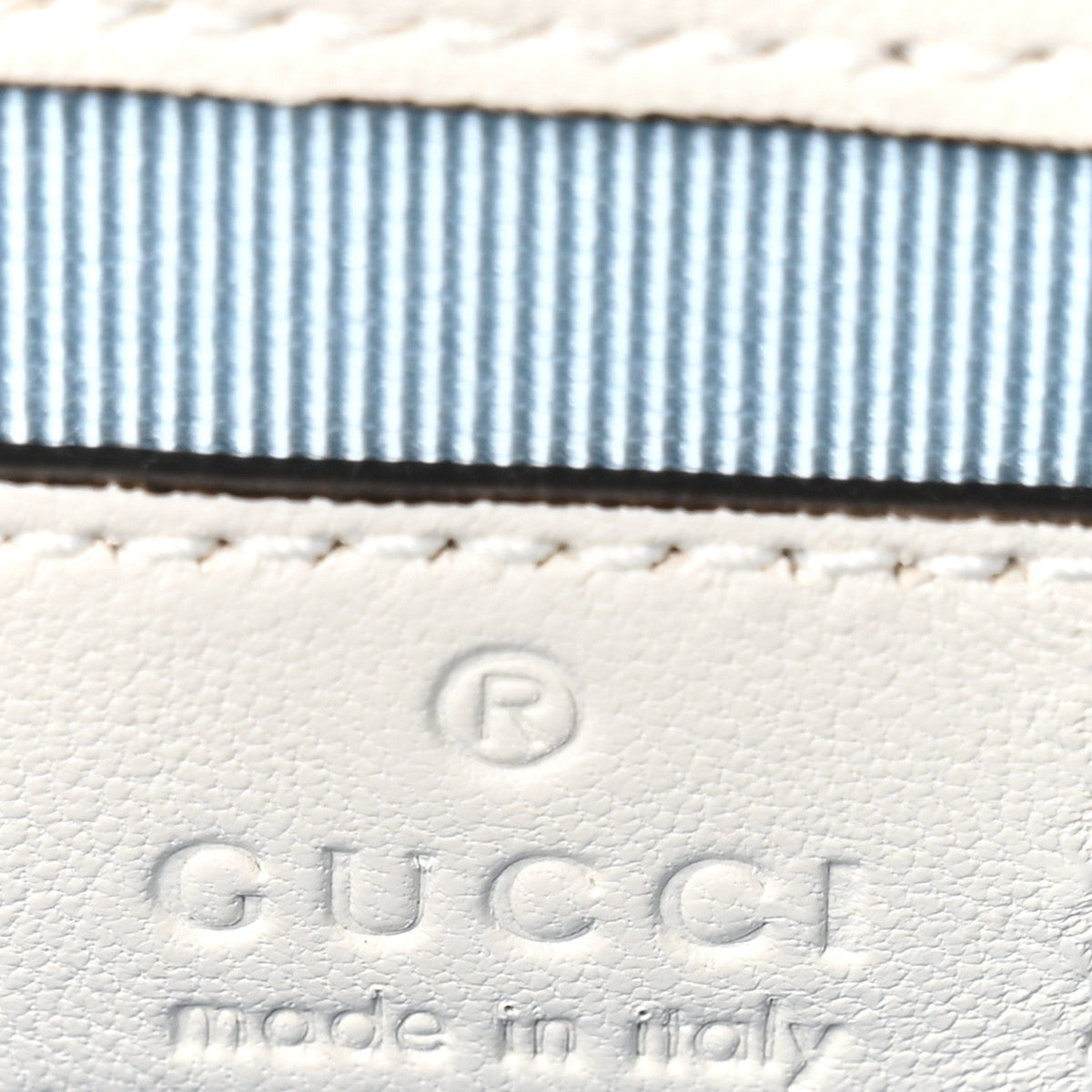 Sponge Boucle Matelasse Mini GG Marmont Shoulder Bag White Light Blue Grey