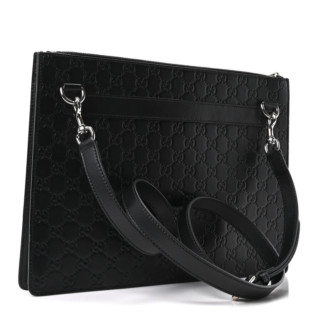 Guccissima Signature Messenger Bag Black