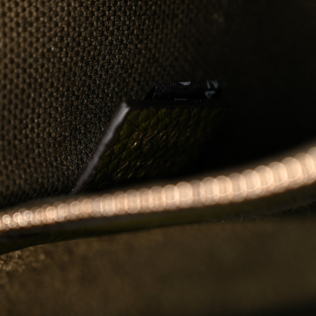 Grained Calfskin Web Medium Jackie 1961 Hobo Dark Green