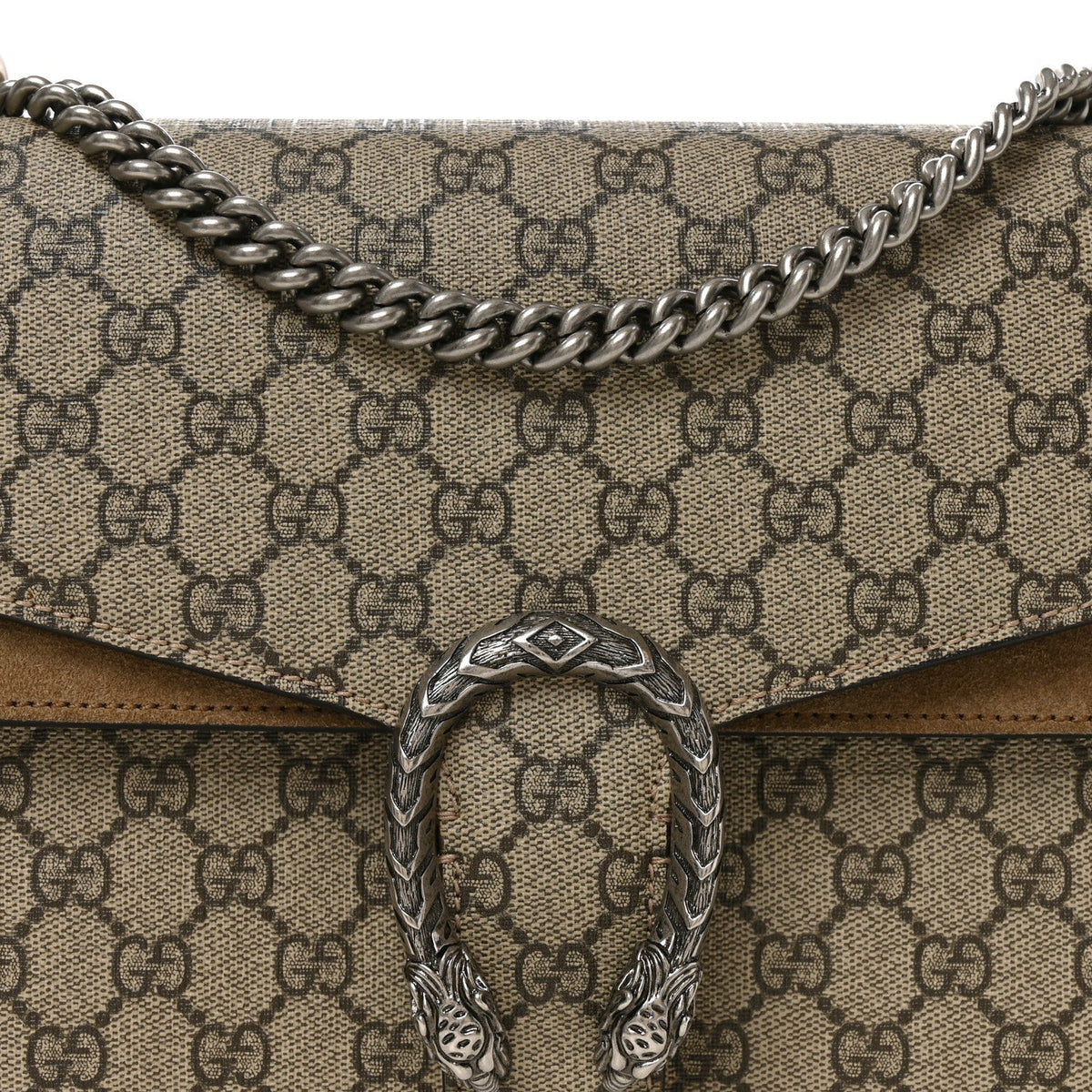 GG Supreme Monogram Medium Dionysus Shoulder Bag Taupe Taupe