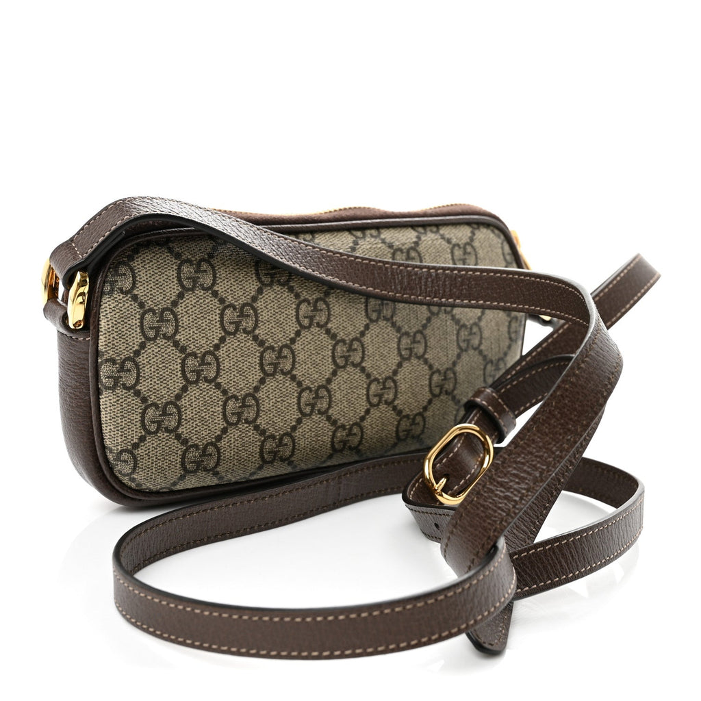 GG Supreme Monogram Web Mini Ophidia GG Bag Brown
