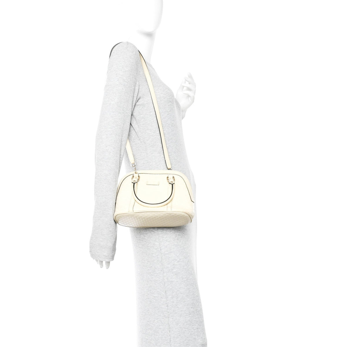 Soft Microguccissima Mini Dome Bag Ivoire
