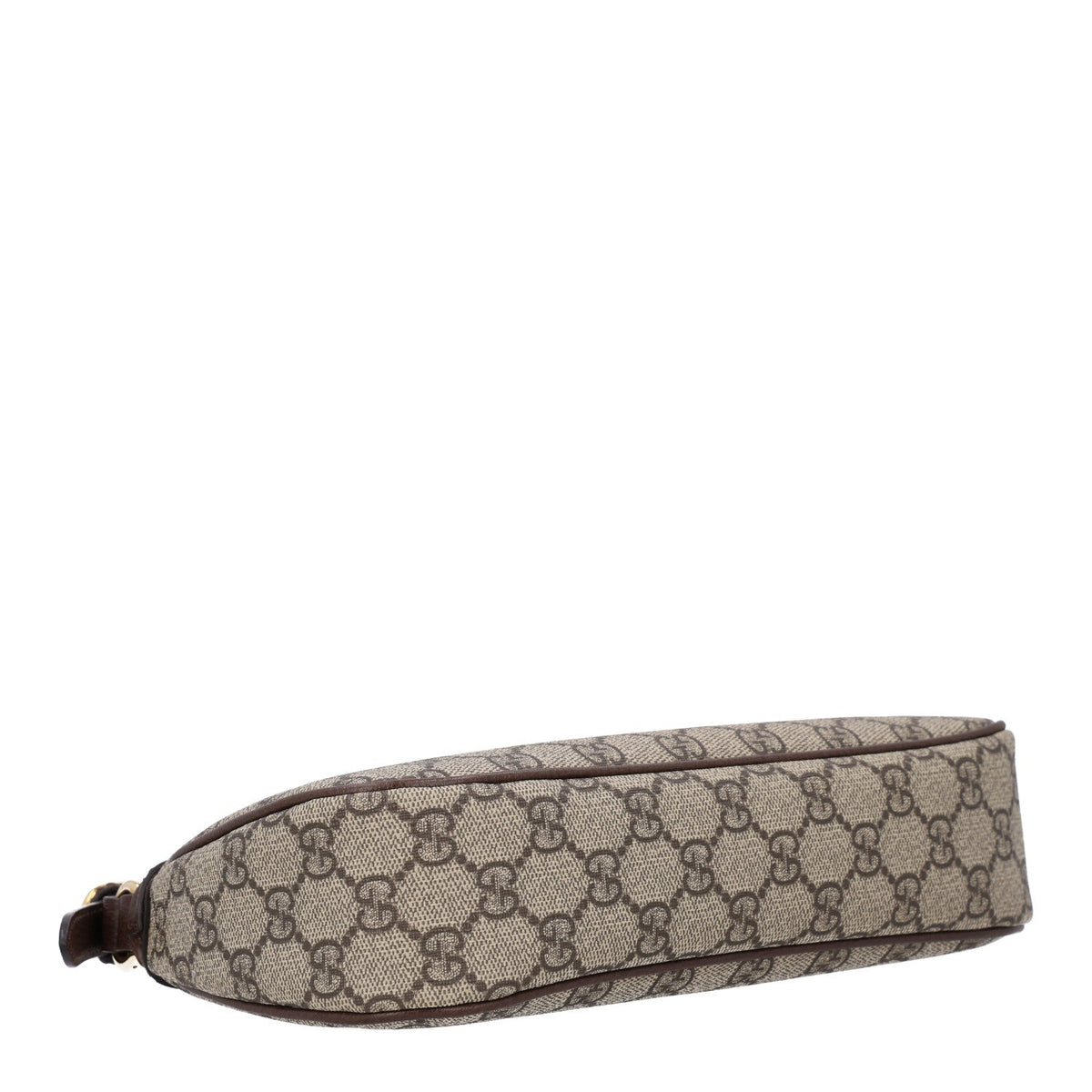 GG Supreme Monogram Textured Dollar Calfskin Small Ophidia Hobo Beige Ebony New Acero