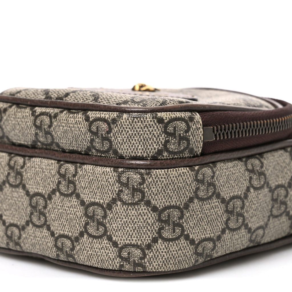 GG Supreme Monogram Mini Neo Vintage Double Zip Messenger Bag Beige New Acero Crop