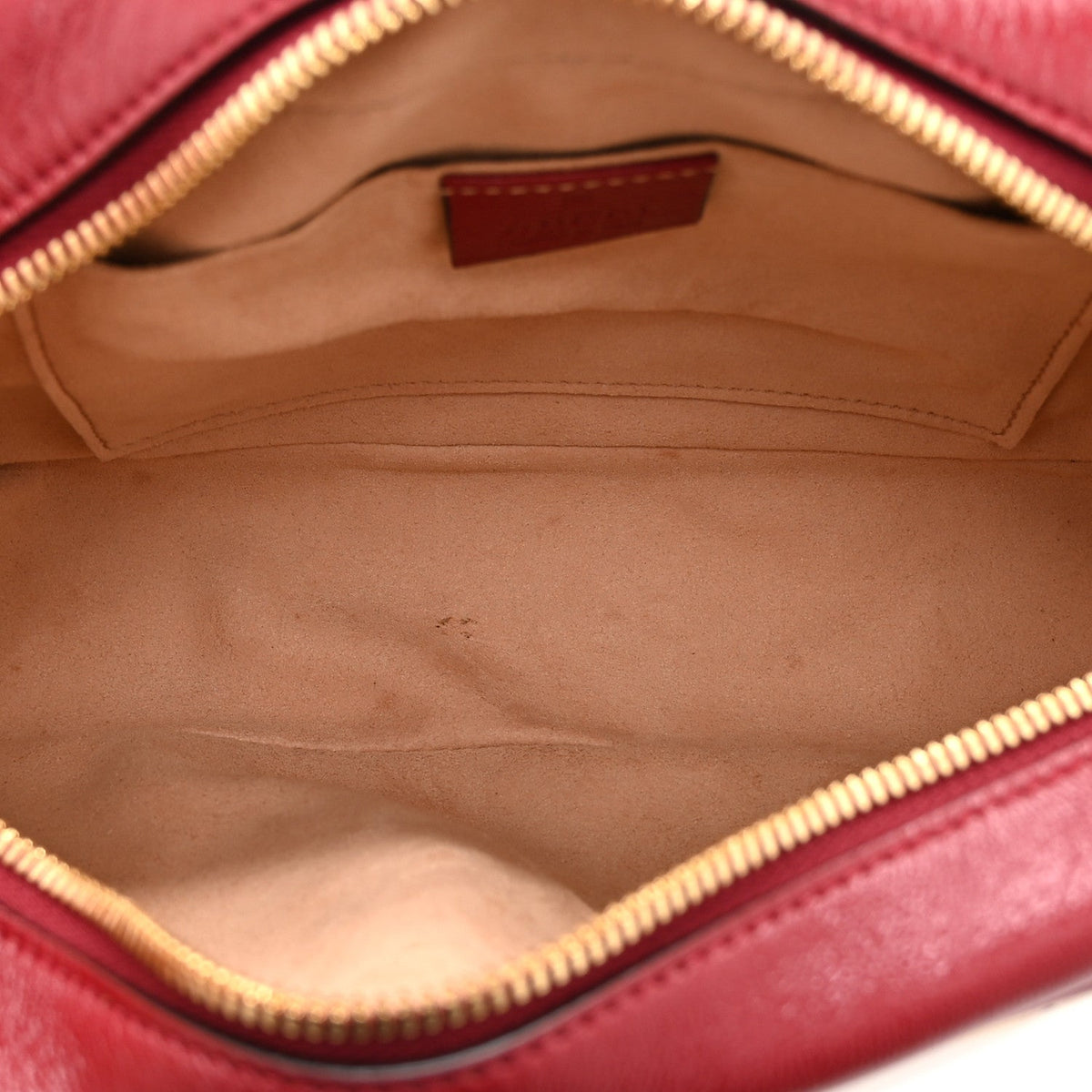 Monogram Azalea Calfskin Matelasse Diagonal Small GG Marmont Chain Shoulder Bag Beige Ebony New Cherry Red