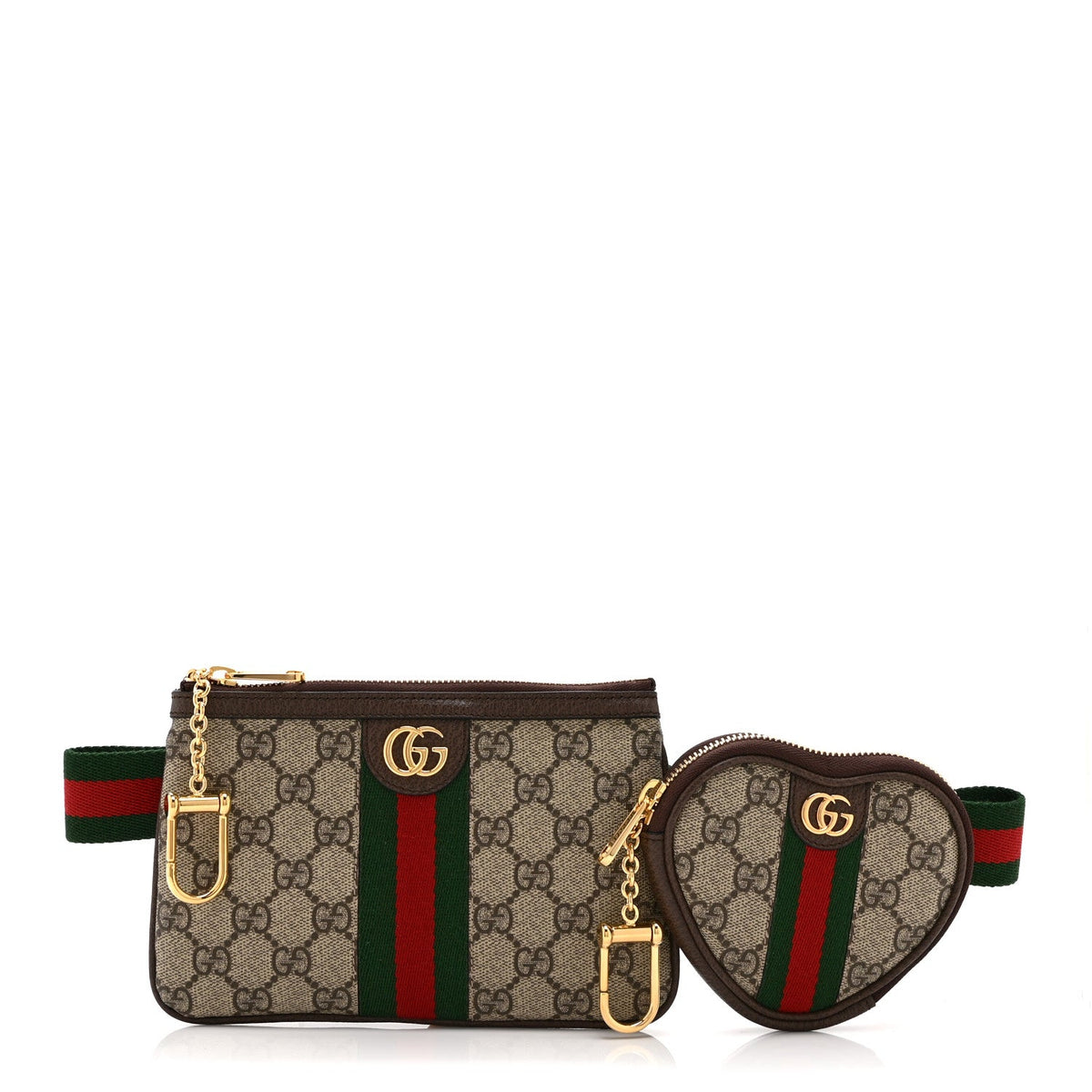 GG Supreme Monogram Web Ophidia Utility Belt Bag 75 30 Beige Ebony New Acero