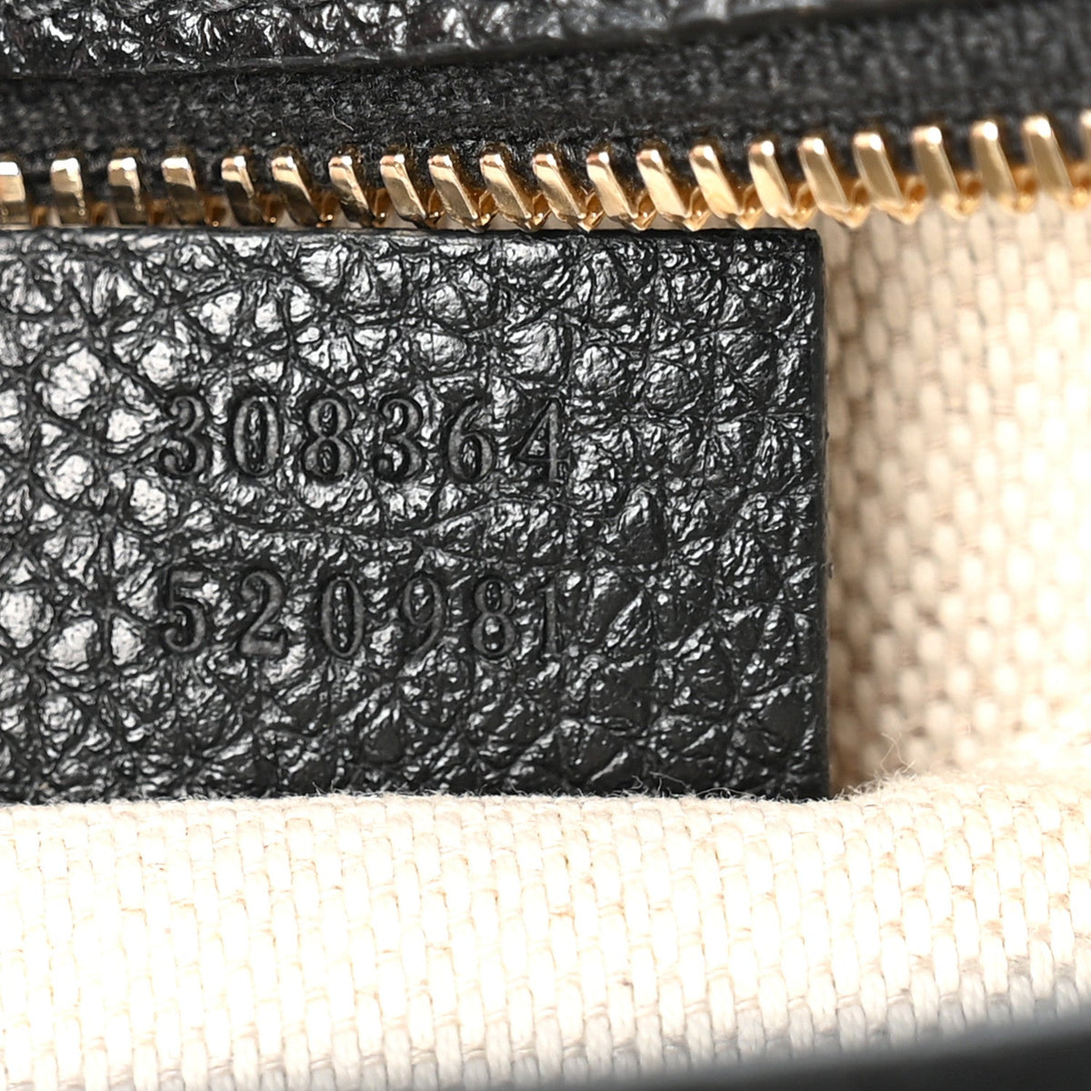 Pebbled Calfskin Small Soho Disco Bag Black