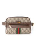 GG Supreme Monogram Web Small Ophidia Belt Bag 85 34 Dark Brown