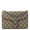 GG Supreme Monogram Mini Dionysus Chain Wallet Beige Taupe