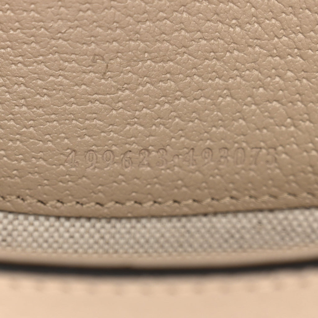 GG Supreme Monogram Textured Dollar Calfskin Small Rectangular Dionysus Shoulder Bag Beige Mystic White Oatmeal