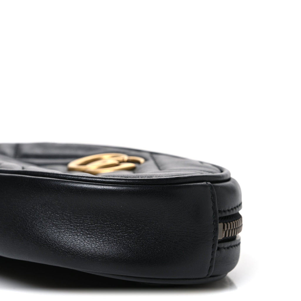 Calfskin Matelasse GG Marmont Belt Bag 95 38 Black