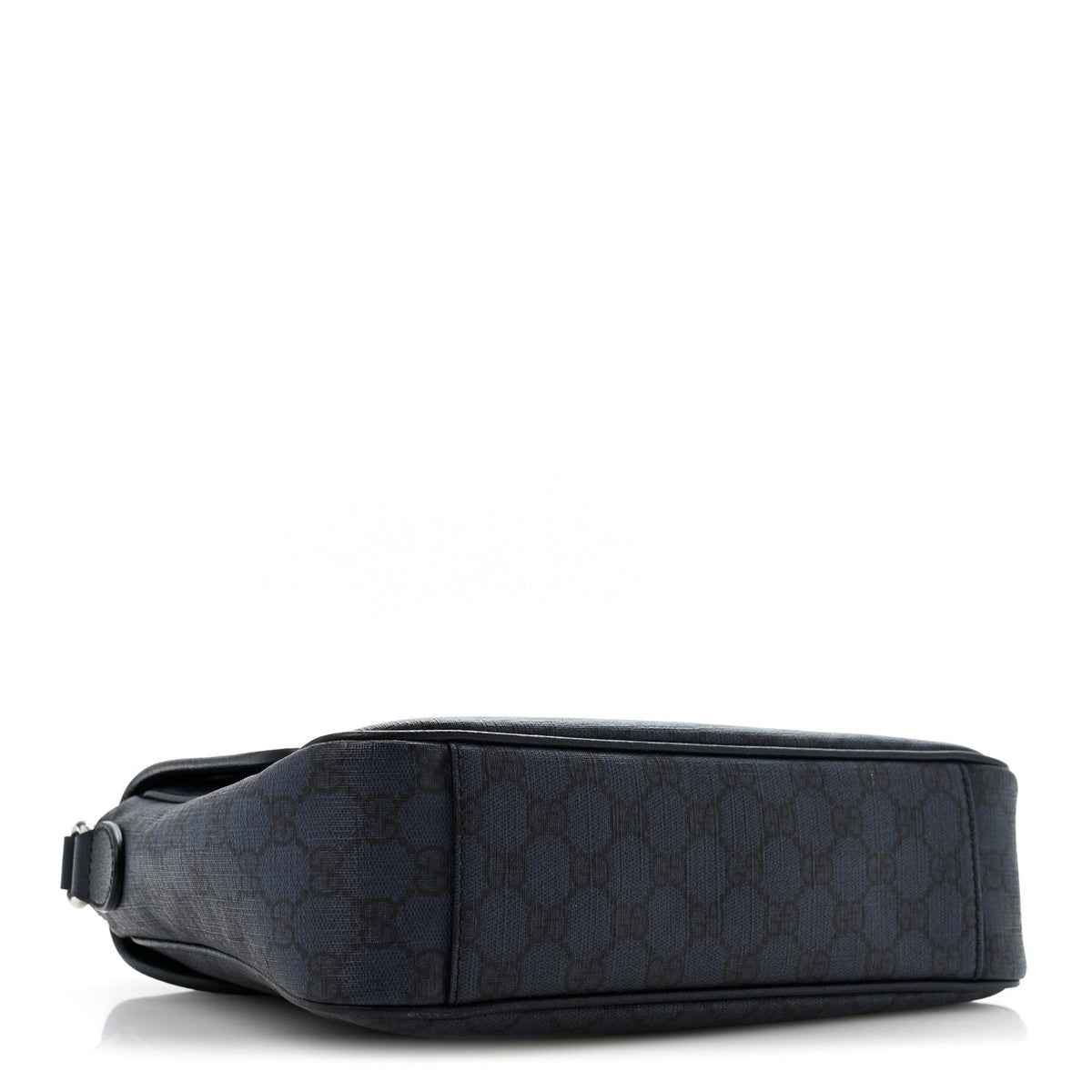 Tender GG Supreme Monogram Textured Dollar Calfskin Ophidia Messenger Bag Dark Blue