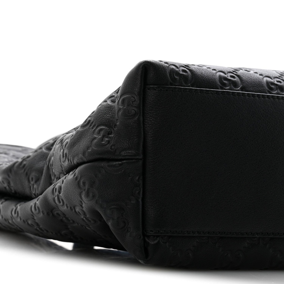 Guccissima Medium Zippered Shopping Tote Black