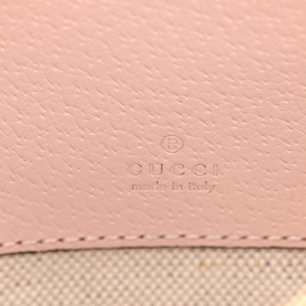 Monogram Jumbo GG Textured Dollar Calfskin Mini Ophidia Half Moon Hobo Beige Perfect Pink