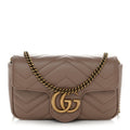 Calfskin Matelasse Super Mini GG Marmont Shoulder Bag Porcelain Rose