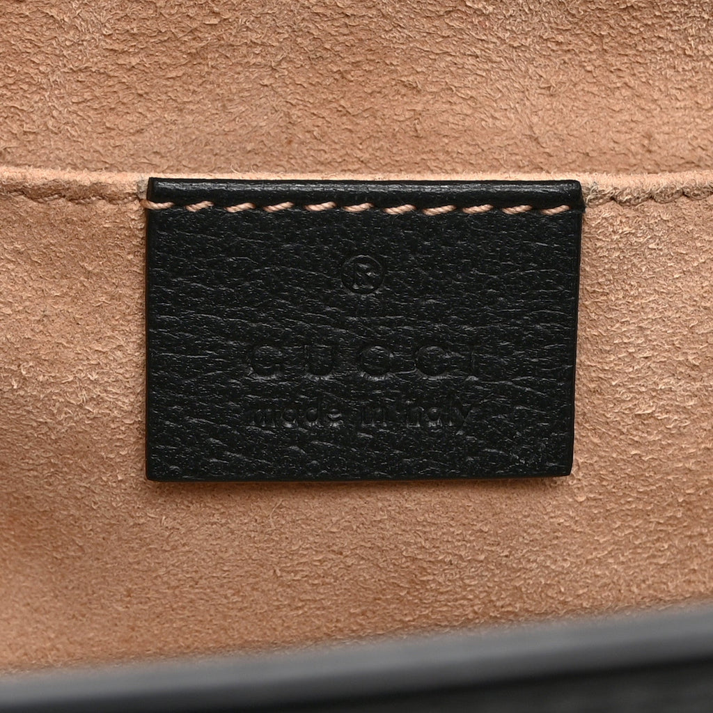 Calfskin GG Web Small Ophidia Chain Shoulder Bag Black