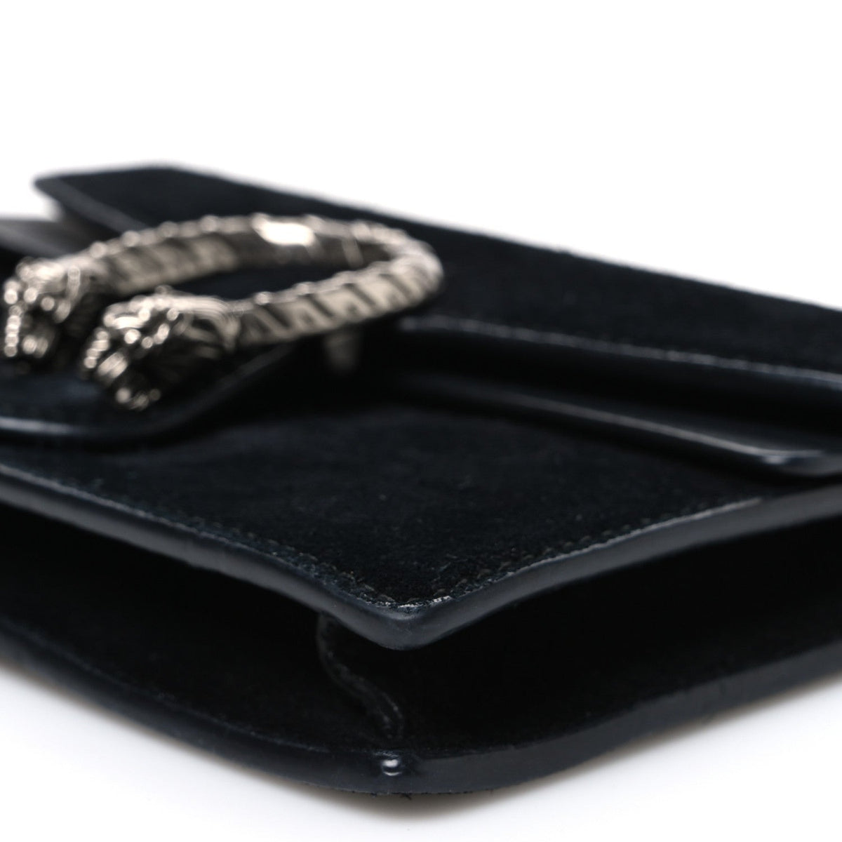 Suede Super Mini Dionysus Shoulder Bag Black