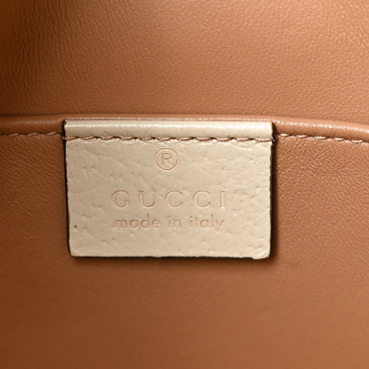 GG Supreme Monogram Berry Textured Dollar Calfskin Small Padlock Tote Beige Ebony Light Copper Mystic White
