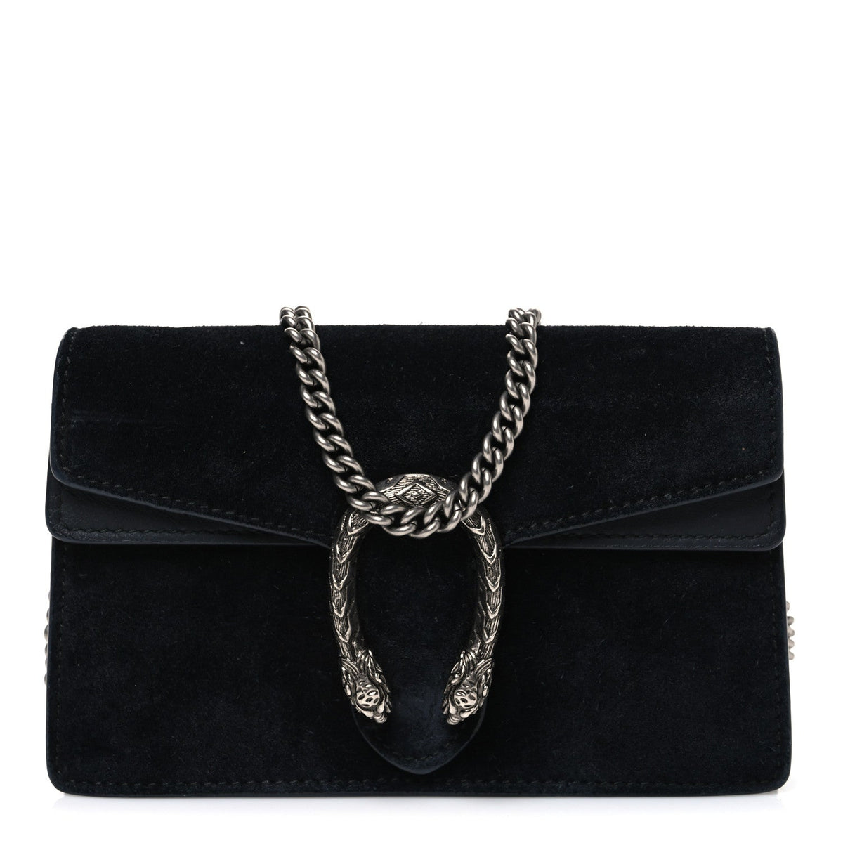 Suede Super Mini Dionysus Shoulder Bag Black
