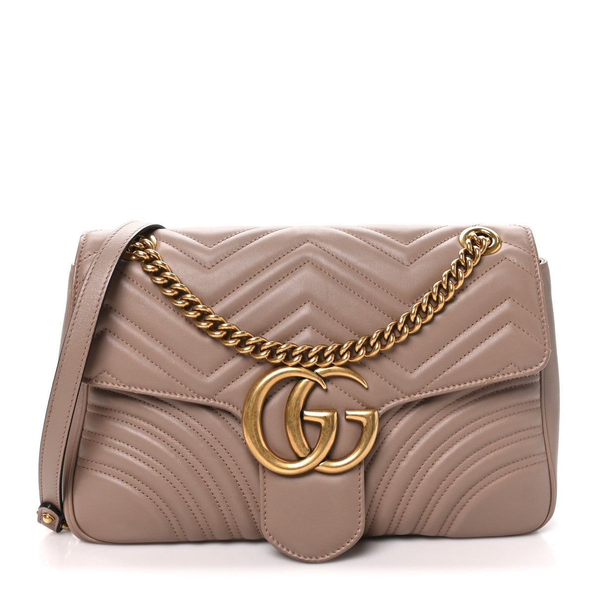 Calfskin Matelasse Medium GG Marmont Shoulder Bag Porcelain Rose