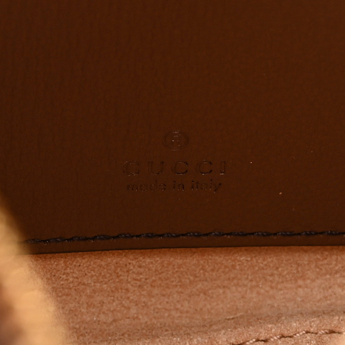 GG Supreme Monogram Azalea Calfskin Mini Retro Interlocking G Half Moon Bag Beige Ebony Brown Sugar