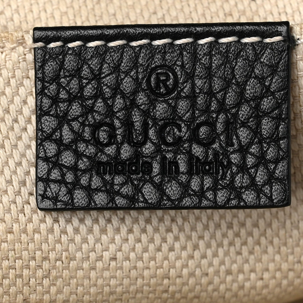 Pebbled Calfskin Small Soho Disco Bag Black
