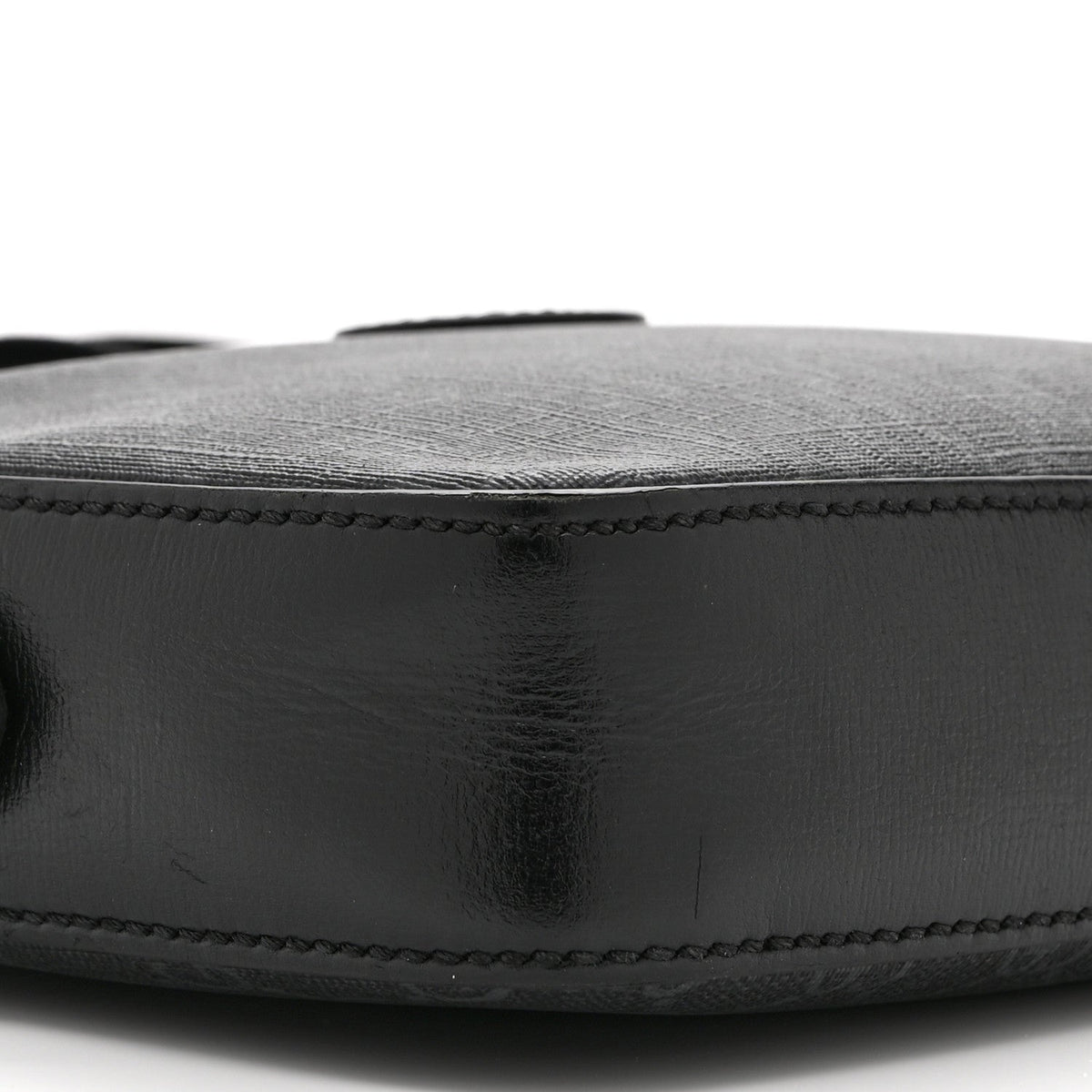 GG Supreme Monogram Azalea Calfskin Retro Interlocking G Wristlet Shoulder Bag Black