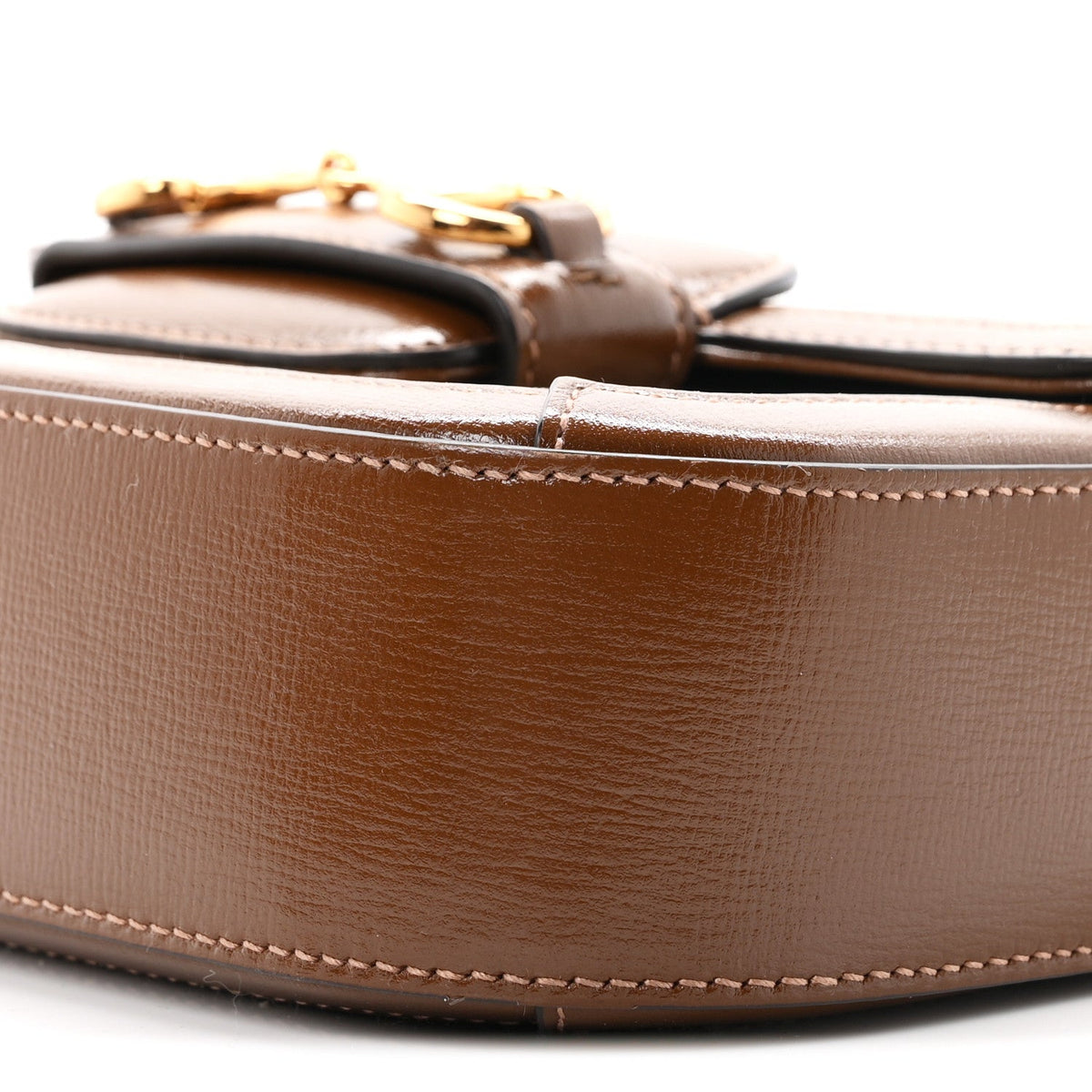 GG Supreme Monogram Web Mini Horsebit 1955 Shoulder Bag Beige Brown Sugar