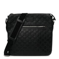 Guccissima Signature Medium Flat Messenger Bag Black