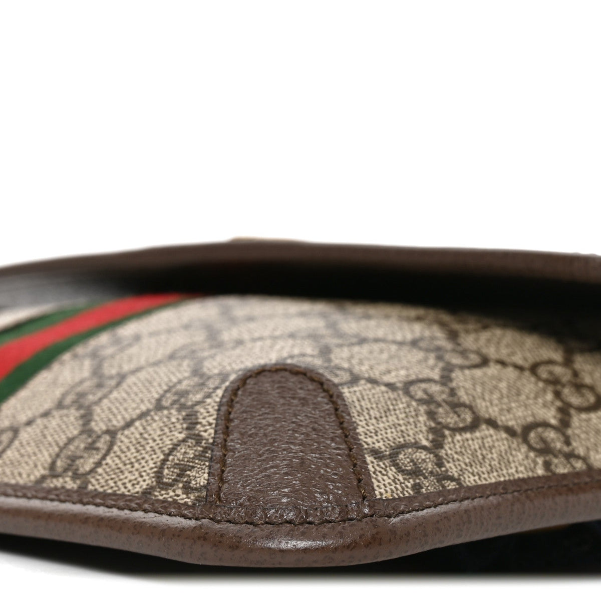 GG Supreme Monogram Web Small Ophidia Belt Bag Brown