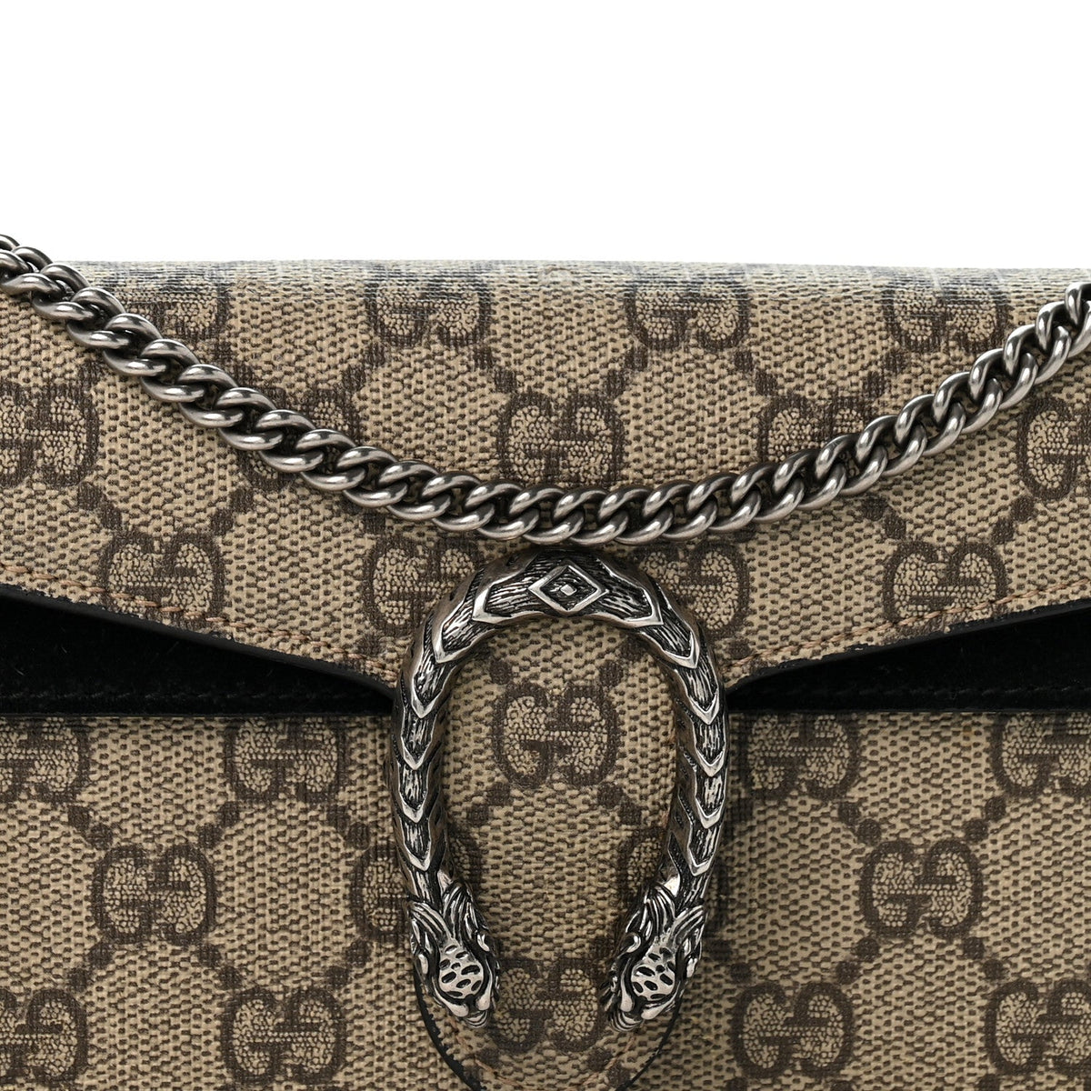 GG Supreme Monogram Super Mini Dionysus Shoulder Bag Black