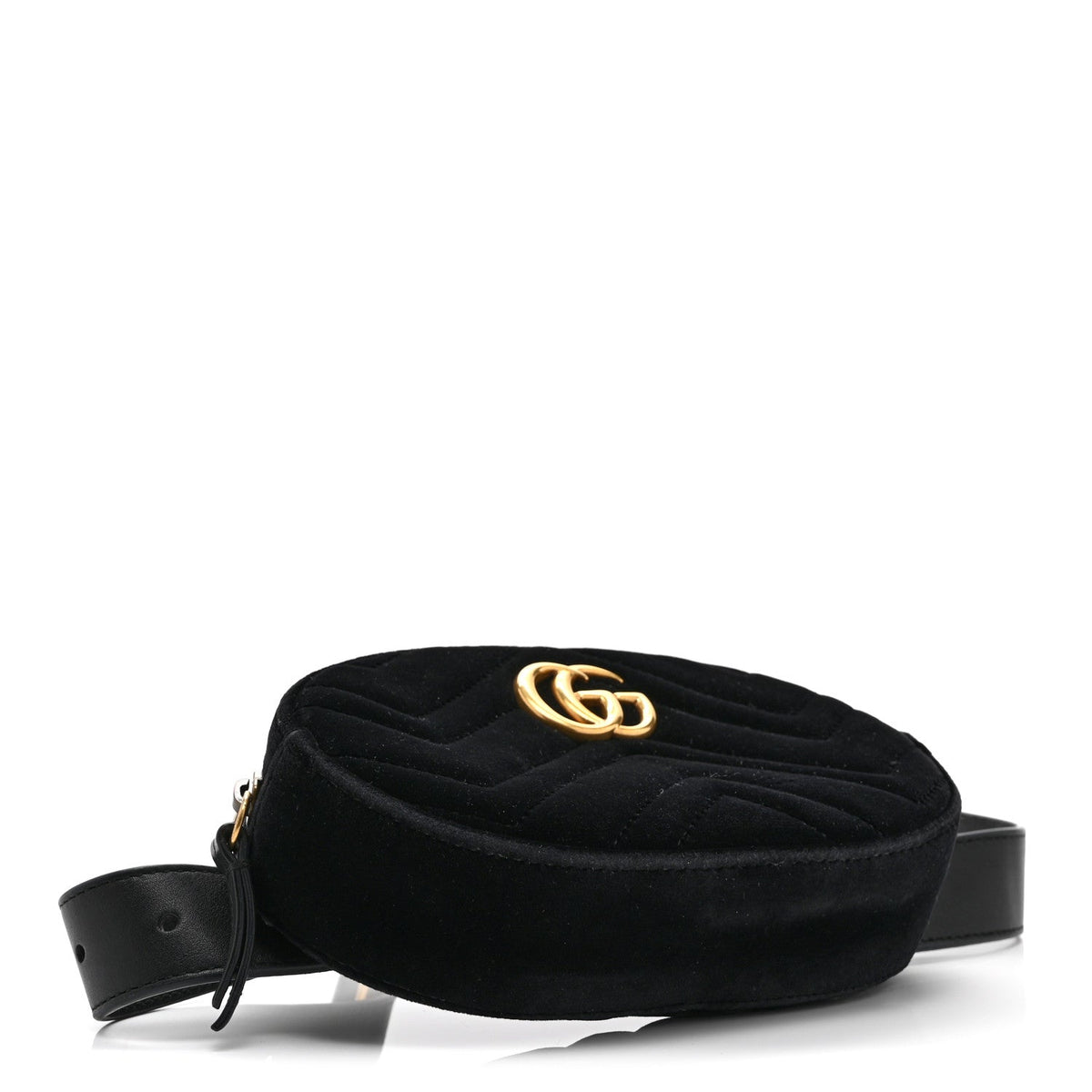Velvet Matelasse GG Marmont Belt Bag 85 34 Black