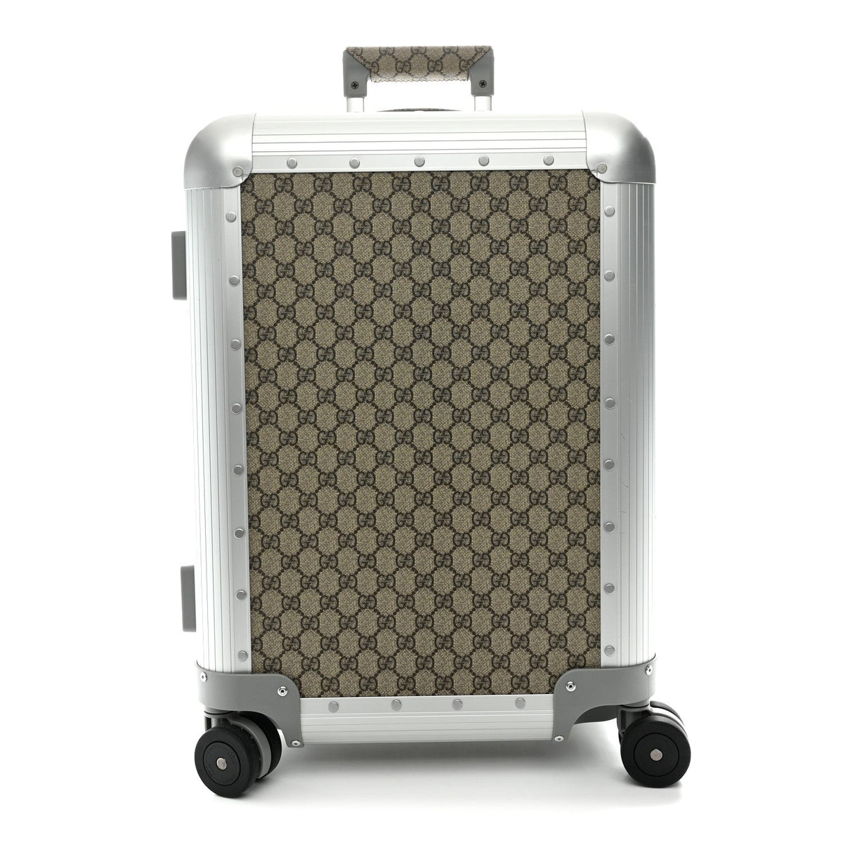 GG Supreme Monogram Porter Cabin Plus Suitcase Beige Dark Brown Supreme