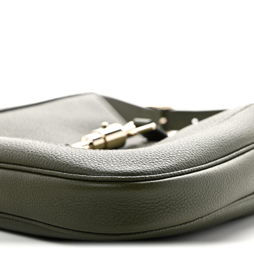Grand Prix Calfskin Web Medium Jackie 1961 Hobo Dark Green