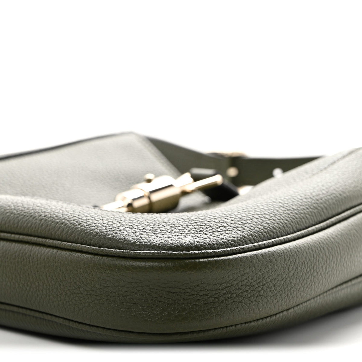 Grand Prix Calfskin Web Medium Jackie 1961 Hobo Dark Green