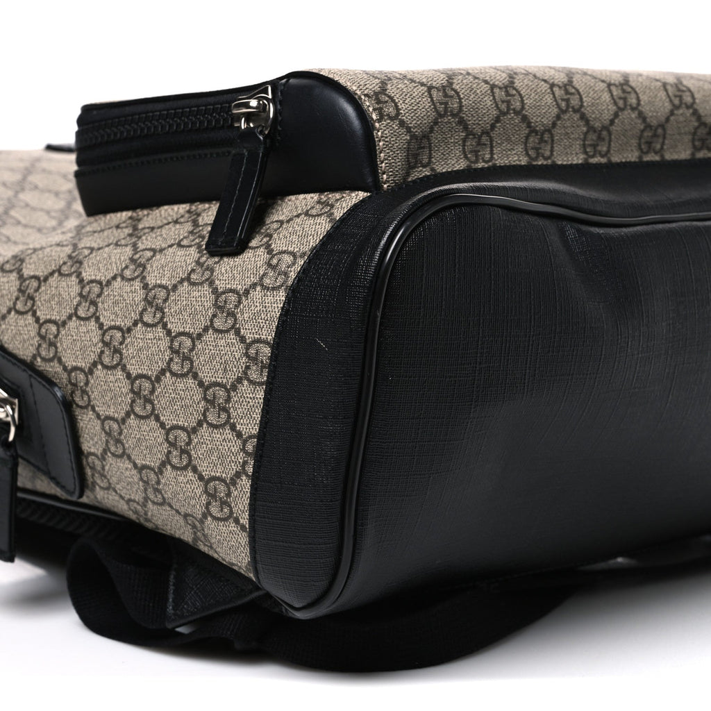 GG Supreme Monogram Medium Backpack Black