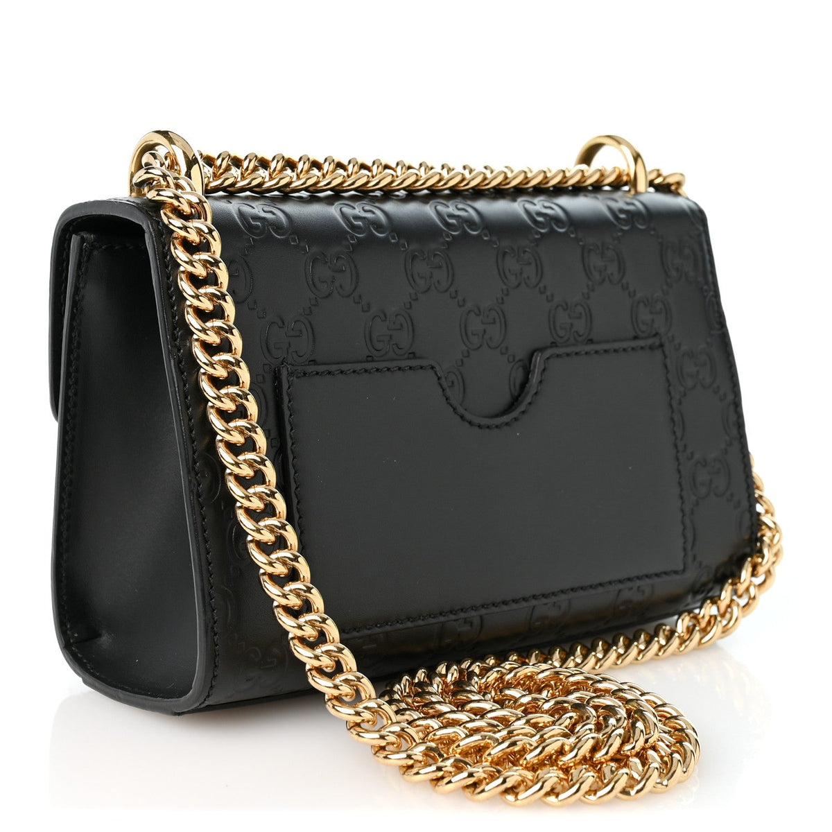 Guccissima Small Padlock Shoulder Bag Black