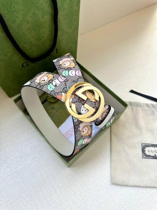 GUCCI Cartoon Print Logo Belt 'Multicolor'