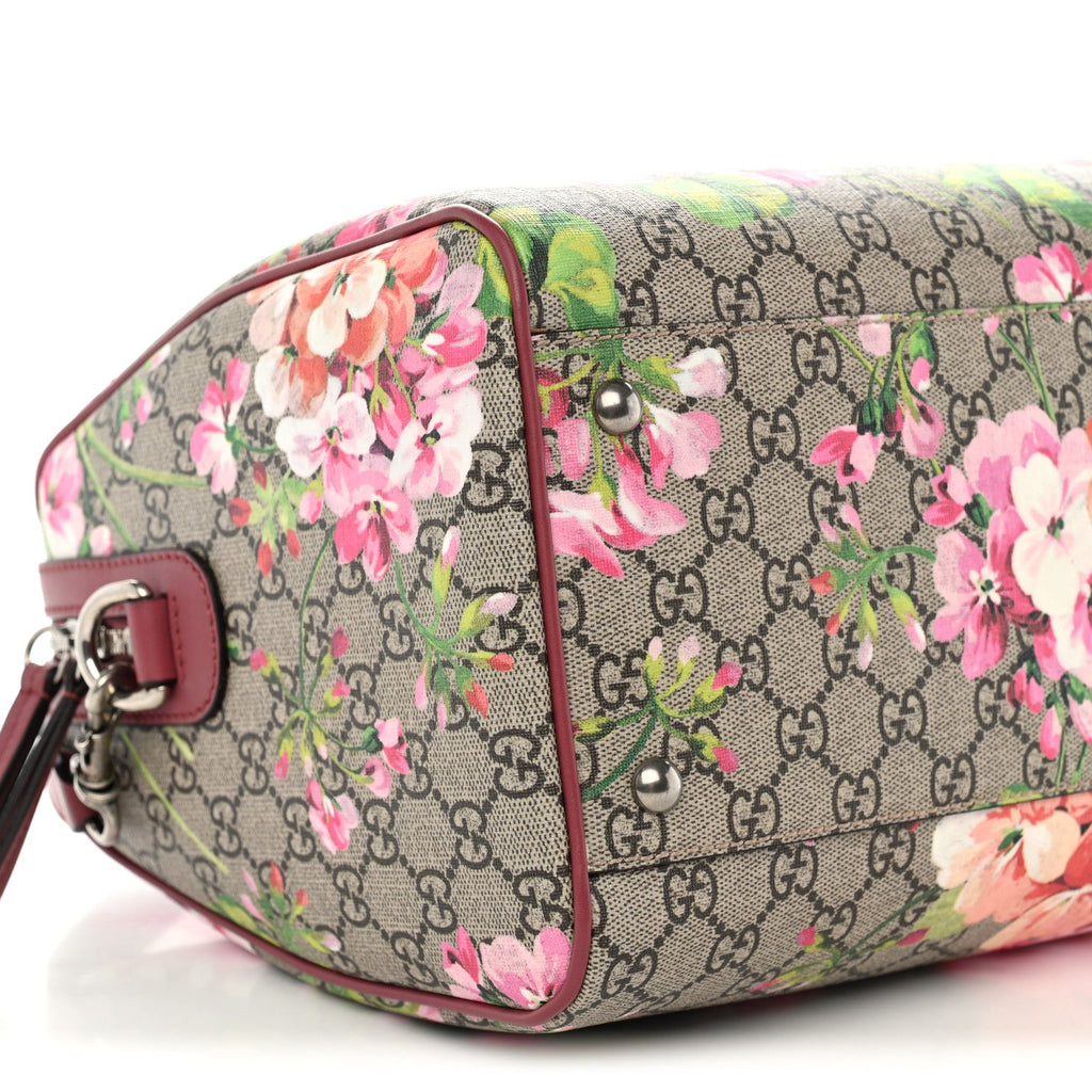 GG Supreme Monogram Blooms Medium Boston Beige Multicolor Dry Rose
