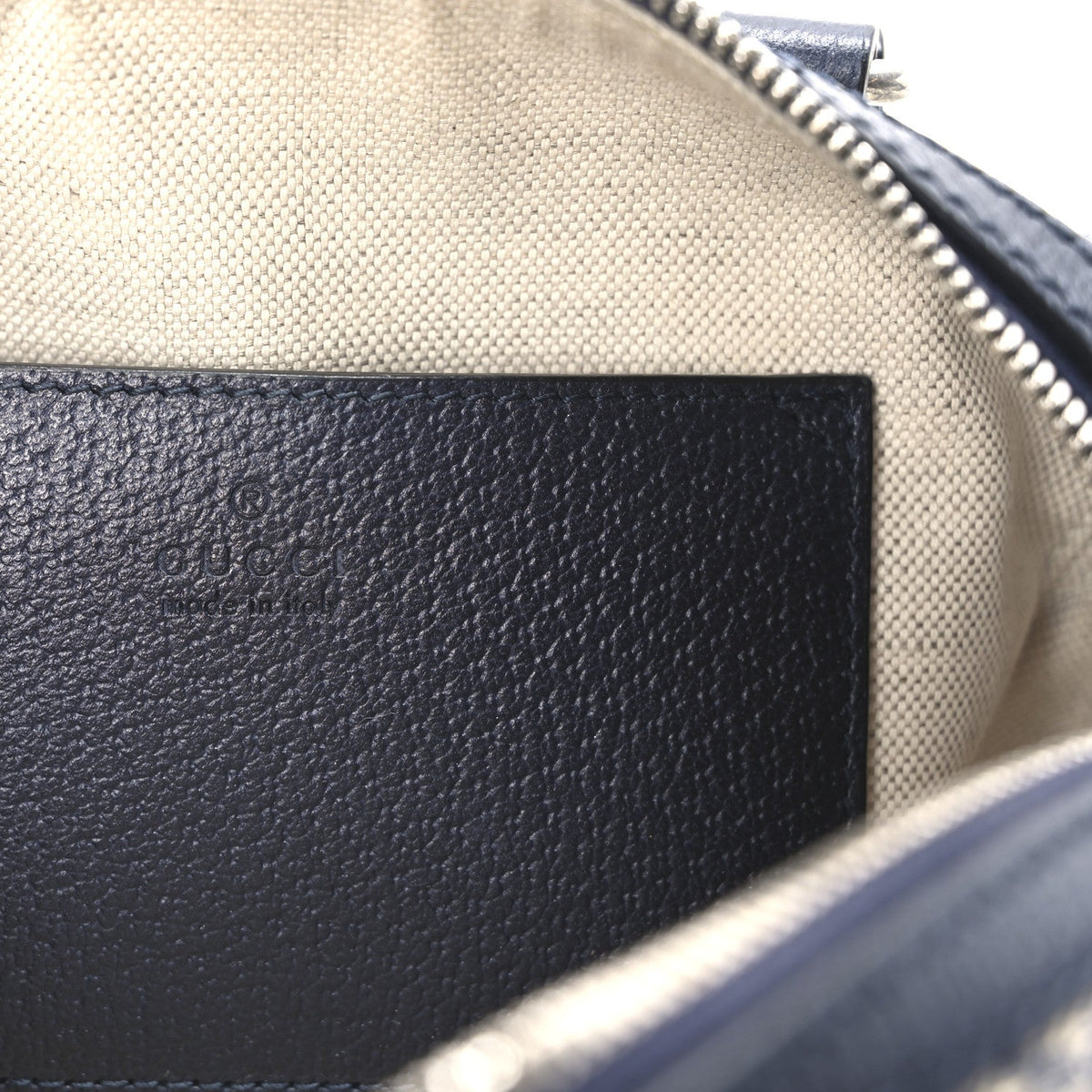 GG Supreme Monogram Textured Dollar Calfskin Web Mini Ophidia Top Handle Bag Beige Blue