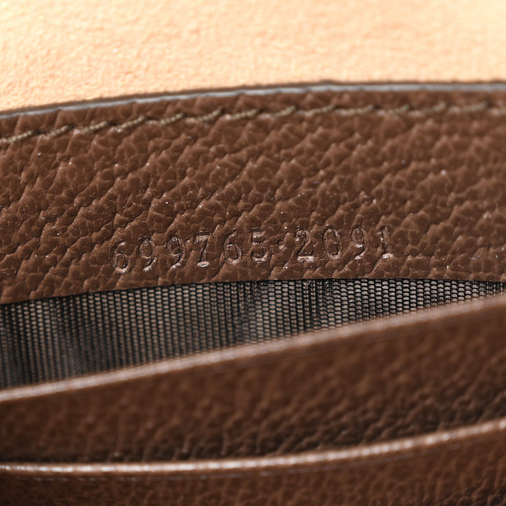 GG Supreme Monogram Textured Dollar Calfskin Web Ophidia Belt Bag 75 30 Beige Ebony New Acero