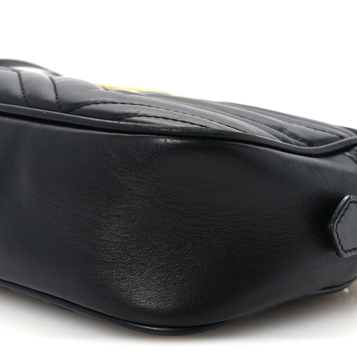 Calfskin Matelasse Small GG Marmont Chain Shoulder Bag Black