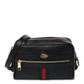Calfskin Web Mini Ophidia Shoulder Bag Black