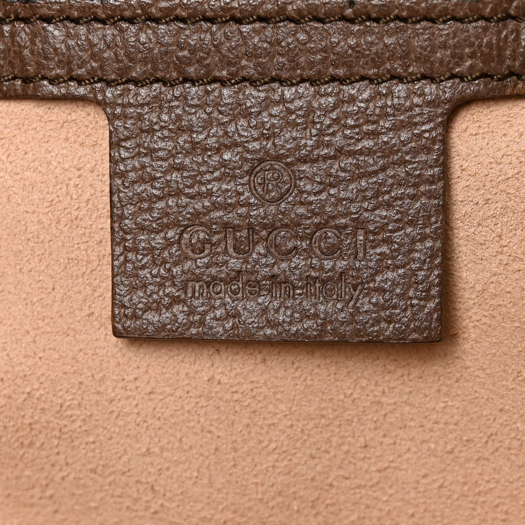 GG Supreme Monogram Medium Ophidia Shopping Tote Brown