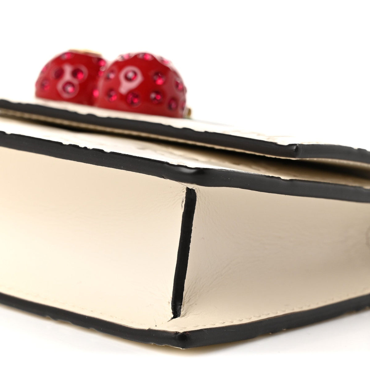 Guccissima Mini Cherry Chain Bag White