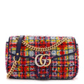 Tweed Calfskin Small GG Marmont Shoulder Bag Multicolor