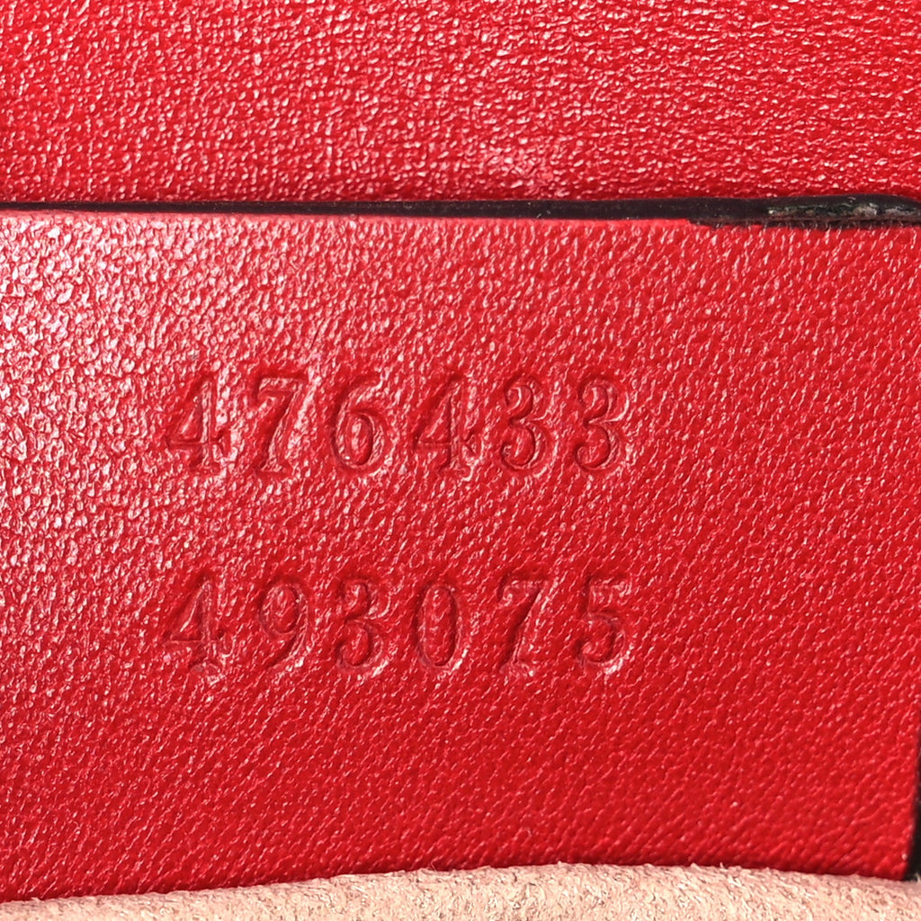 Calfskin Matelasse Super Mini GG Marmont Shoulder Bag Hibiscus Red