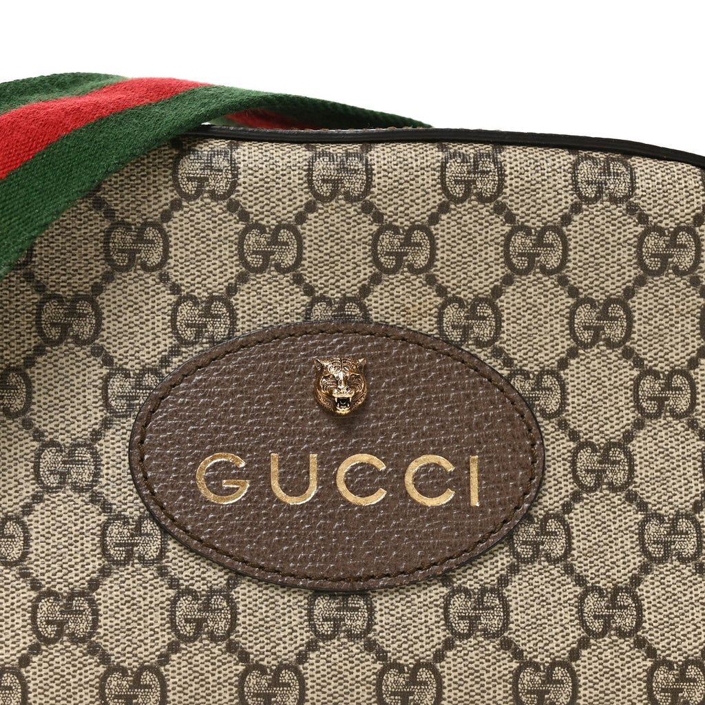 GG Supreme Monogram Web Neo Vintage Shoulder Bag Beige New Acero Crop