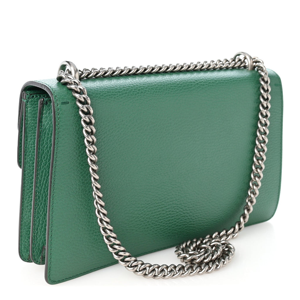 Dollar Calfskin Crystal Small Dionysus Shoulder Bag Emerald